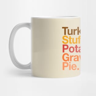 Thanksgiving Dinner List Mug